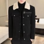 Custom Logo Men's Fur Collar Winter Jacket Promotional - Image 4