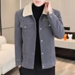 Custom Logo Men's Fur Collar Winter Jacket Promotional - Image 6