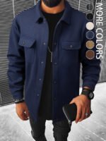 Wholesale Autumn/Winter Men’s Turn-Down Collar Jacket - Image 4