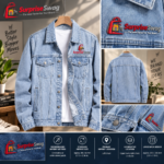 New Stylish Men's Denim Custom Cotton Jean Jacket - Image 11