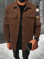 Wholesale Autumn/Winter Men’s Turn-Down Collar Jacket - Image 5