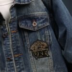 Men's Denim Letter Graphic Button-Down Streetwear Jacket - Image 3