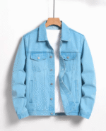 New Stylish Men's Denim Custom Cotton Jean Jacket - Image 4