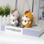 Custom Logo Squirrel Plush Keyring Promotional Gift - Image 5