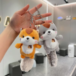 Custom Logo Squirrel Plush Keyring Promotional Gift - Image 3