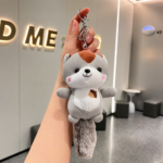 Custom Logo Squirrel Plush Keyring Promotional Gift - Image 2