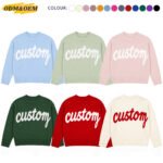 Custom Jacquard Knitted Letter Sweater - Image 3