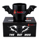 Custom Logo Black Bat Wing Ceramic Mug Halloween Promo