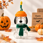 Custom Logo 20oz Dog Glass Cup Halloween Straw Lid Promo - Image 2