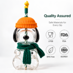 Custom Logo 20oz Dog Glass Cup Halloween Straw Lid Promo - Image 5