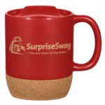 Custom Logo 14oz Cork Base Ceramic Mug with Lid Promo - Image 5