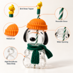 Custom Logo 20oz Dog Glass Cup Halloween Straw Lid Promo - Image 6