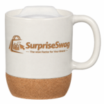 Custom Logo 14oz Cork Base Ceramic Mug with Lid Promo - Image 6