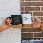 Custom Logo 14oz Cork Base Ceramic Mug with Lid Promo - Image 9