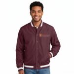 Classic Fit Snap-Down Letterman Style Jacket for Men - Image 5
