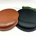 Custom Logo Faux Leather Ergonomic Mouse Pad - Image 2