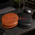 Custom Logo Faux Leather Ergonomic Mouse Pad - Image 3