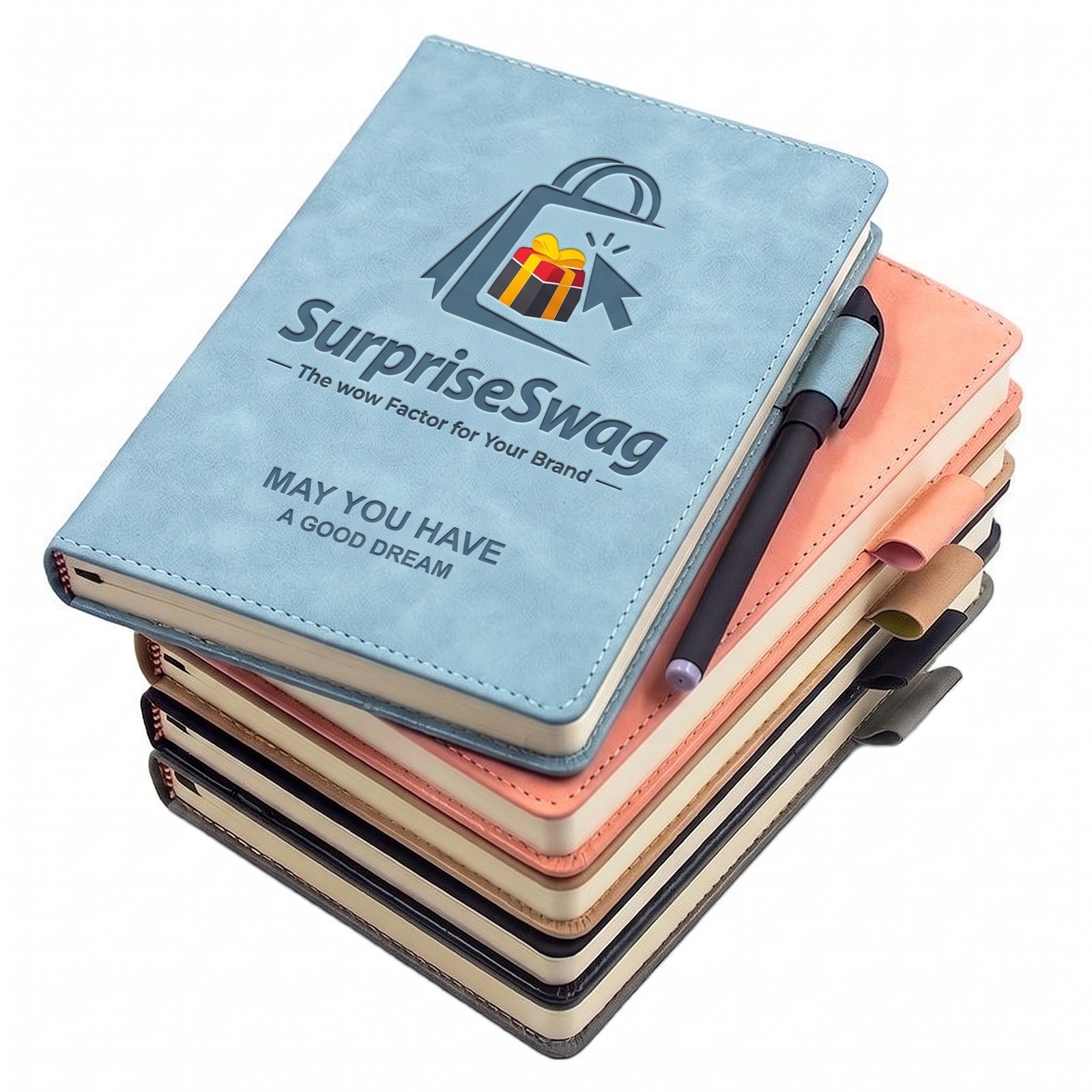 NOTEBOOK 1 Custom Logo PU Leather Notebook Journal Promotional Gift - Image 1
