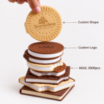 Custom Logo Chocolate Scented Biscuit Notepad Gift Pocket