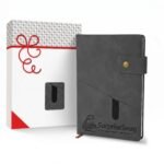 Custom Logo Premium Leather Journal A5 with snap closure