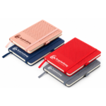 Custom Logo A6 Hardcover PU Mini Notebook with Strap Closure
