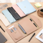 Custom Logo A5 PU Leather Business Portfolio Organizer Gift - Image 17