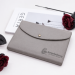 Custom Logo A5 PU Leather Business Portfolio Organizer Gift - Image 2