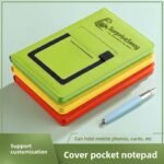 Colorful A5 PU leather daily planner with a front pocket - Image 2