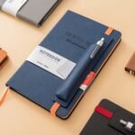 Custom Logo A5 Hardcover PU Leather Planner with Pen Holder - Image 6