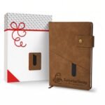 Custom Logo Premium Leather Journal A5 with snap closure - Image 3