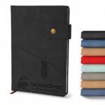 Custom Logo Premium Leather Journal A5 with snap closure - Image 4