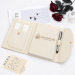 Custom Logo A5 PU Leather Business Portfolio Organizer Gift - Image 4