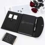 Custom Logo A5 PU Leather Business Portfolio Organizer Gift - Image 5