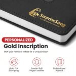 Custom Logo Premium Leather Journal A5 with snap closure - Image 6