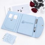 Custom Logo A5 PU Leather Business Portfolio Organizer Gift - Image 6