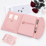Custom Logo A5 PU Leather Business Portfolio Organizer Gift - Image 7