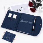 Custom Logo A5 PU Leather Business Portfolio Organizer Gift - Image 8