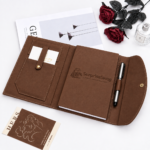Custom Logo A5 PU Leather Business Portfolio Organizer Gift - Image 9