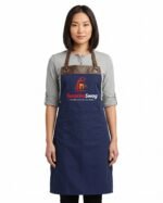 Heavy-Duty Bib Apron with Dual Front Pocket With Custom Logo - Image 4