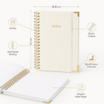 Custom A4 Bamboo Loose-Leaf Notebook with PVC Cover & Pen - Image 2