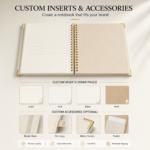 Custom A4 Bamboo Loose-Leaf Notebook with PVC Cover & Pen - Image 3