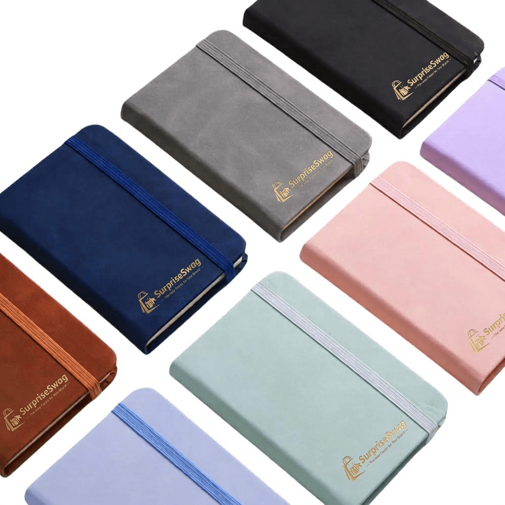 Notebook (5) A7 Hardcover Leather Mini Notebook with Custom Logo & Thick - Image 1