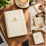 Custom A4 Bamboo Loose-Leaf Notebook with PVC Cover & Pen - Image 7