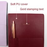 Custom PU Leather Hardcover Pocket Agenda Planner with Pen - Image 4