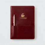 Custom PU Leather Hardcover Pocket Agenda Planner with Pen