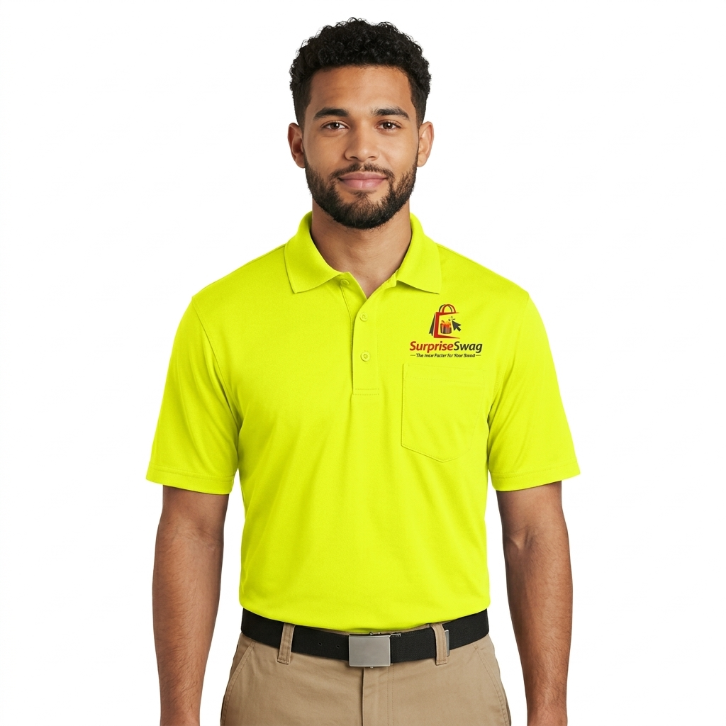Polo Shirt (1) Men’s Classic Polo Shirt with Chest Pocket Short Sleeve - Image 1