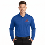 Men's Long-Sleeve Performance Polo Shirt Classic Fit - Image 2