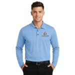 Men's Long-Sleeve Performance Polo Shirt Classic Fit - Image 7