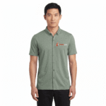 Men’s Premium Short-Sleeve Button-Up Polo Shirt - Image 3