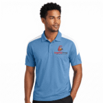 Modern Performance Polo Shirt with Contrast Shoulder Detail - Image 3